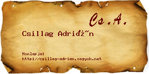 Csillag Adrián névjegykártya
